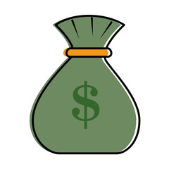 money bag isolated icon vector illustration design