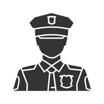 recommend clip art: Policeman glyph icon