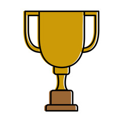 trophy cup isolated icon vector illustration design