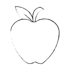 apple fresh fruit icon vector illustration design