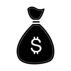Money bag isolated line icon vector illustration graphic