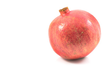 Pomegranate, fresh raw fruit pomegranate isolated on white background, with clipping path.