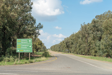 Directional sign board at Excelsior