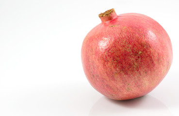 Pomegranate, fresh raw fruit pomegranate isolated on white background, with clipping path.