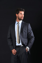 young businessman wear suit