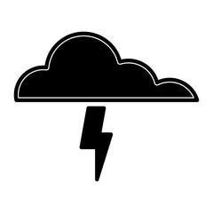 Rainy weather symbol line icon vector illustration graphic