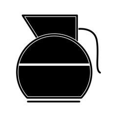 Coffee kettle symbol line icon vector illustration graphic