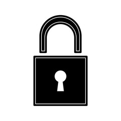 Security padlock device line icon vector illustration graphic