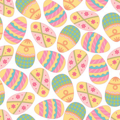 Seamless pattern Easter eggs.