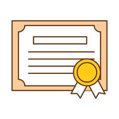graduation certificate isolated icon vector illustration design