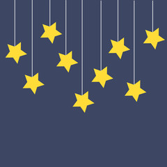 Blue background with stars Vector