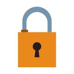 Security padlock device icon vector illustration graphic design