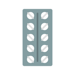 medicine tablet isolated icon vector illustration graphic design