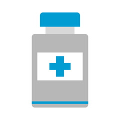 Obraz premium Medicine bottle symbol icon vector illustration graphic design
