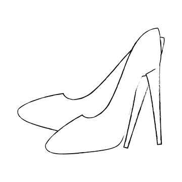 high heel shoes icon vector illustration design