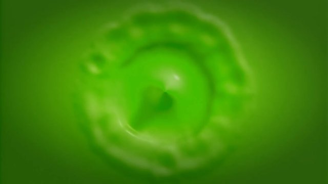 4k green paint drop falling in slow motion in green paint and making beautiful crown splash, top view (uhd 3840x2160, ultra high definition, 1920x1080, 1080p)