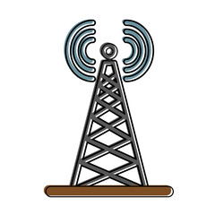 Communication antenna symbol icon vector illustration graphic design