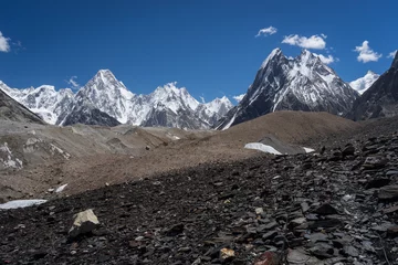 Crédence de cuisine en verre imprimé Gasherbrum Gasherbrum mountain massif in Karakoram range, K2 trek, Pakistan
