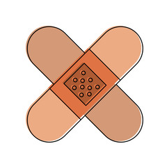 Bandages crossed symbol icon vector illustration graphic design