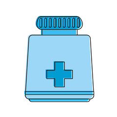 Obraz premium Medicine bottle symbol icon vector illustration graphic design