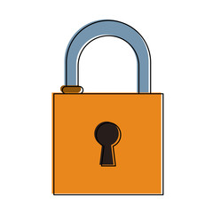 Security padlock device icon vector illustration graphic design