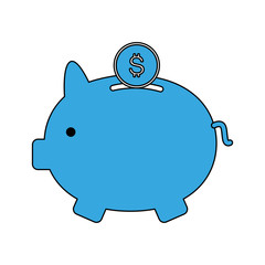 Piggy money savings icon vector illustration graphic design
