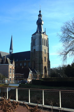 medieval gothic church of Our Lady in Aarschot, Flanders, Belgium.