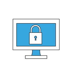 padlock screen symbol icon vector illustration graphic design