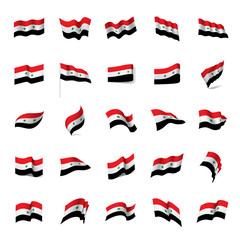 Syria flag, vector illustration