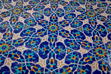 Colorful tiles in Iran