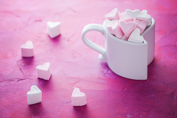 pink and white marshmallows