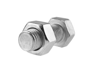 metal bolt isolated on white background