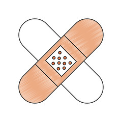 Bandages crossed symbol icon vector illustration graphic design