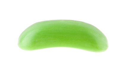 green soap isolated on white background