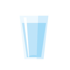 Glass of water vector illustration isolated