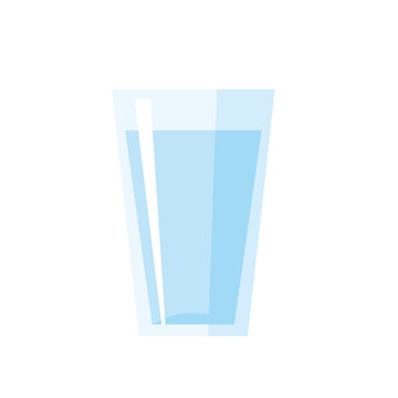 Glass Of Water Vector Illustration Isolated