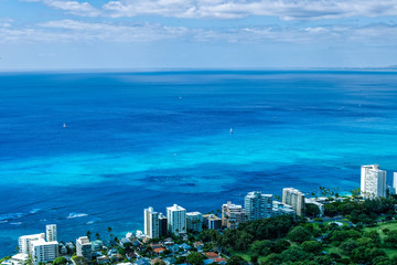 Fototapeta na wymiar Hawaii Waikiki by the sea in Oahu 