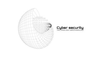 Cyber security and information protection. Protect mechanism, system privacy icon isolated on white background. Protection concept, information privacy idea, technology background. Vector illustration