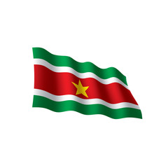 Obraz premium Suriname flag, vector illustration