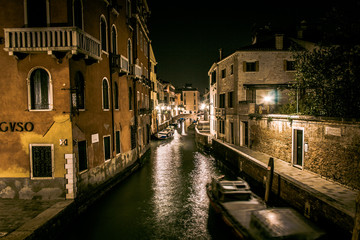 Romantic canals of Venice - Italy.