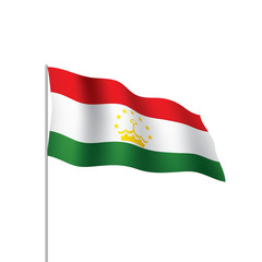 Tajikistan flag, vector illustration
