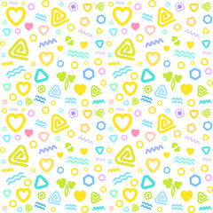 Geometric pattern simple, pattern for baby`s fabric