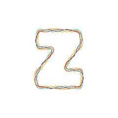 Z Colorful String Letter Logo Icon Design