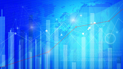 Stock market chart. Business graph background.