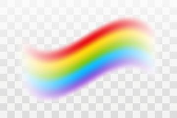 Vector rainbow wave with transparent effect