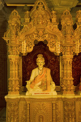 Bhamaysarup Bhagwati Maharaj idol. BAPS Swaminarayan mandir, Katraj