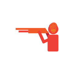 Finger Mark Hunt Logo Icon Design