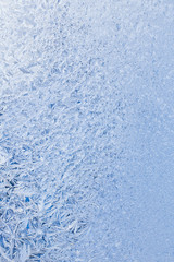 Ice patterns on glass