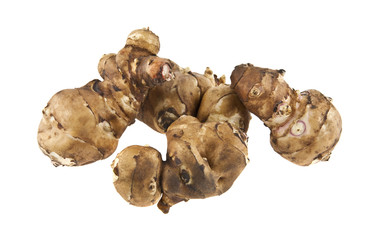 Jerusalem artichoke isolated on white background