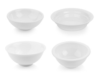 white ceramic bowl on white background